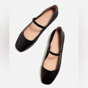 Madewell Leather Greta Ballet Flat Black size 10